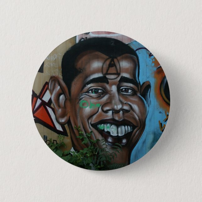 Obama Graffiti 6 Cm Round Badge (Front)