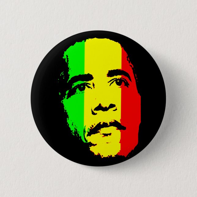 Obama green gold red Button (Front)