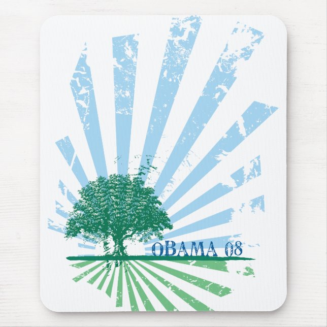 Obama Green Mouse Mat (Front)