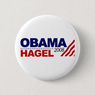 Obama Hagel 2008 6 Cm Round Badge