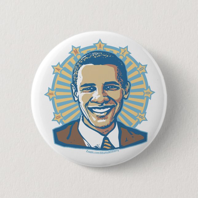 Obama Halo Portrait Button  (Front)