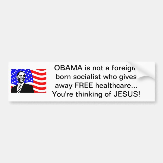 OBAMA & healthcare Bumper Sticker (Front)