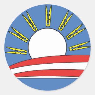 Obama: Hold Your Nose and Vote logo Classic Round Sticker