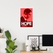 Obama Hope Poster - Dark Red (Home Office)