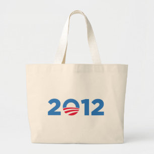 Obama in 2012 large tote bag