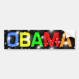 Obama in Colourful Bubbles Bumper Sticker
