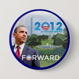 Obama in Washington 2012 7.5 Cm Round Badge