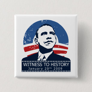 Obama Inauguration 15 Cm Square Badge