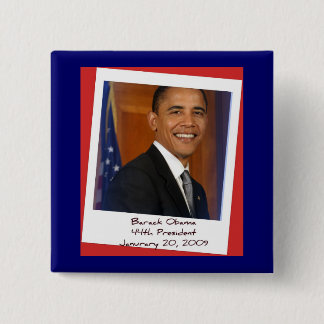 Obama Inauguration 2009 Memorabilia 15 Cm Square Badge