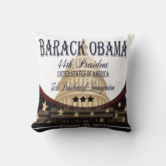 Obama Inauguration 2013 Commemorative Pillow (Front)