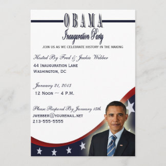 Obama Inauguration 2013 Party Invitation