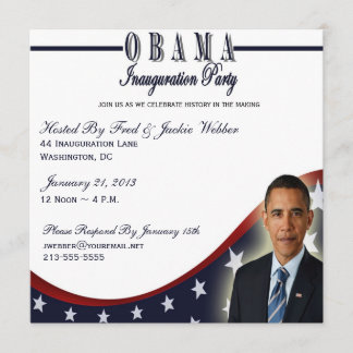 Obama Inauguration 2013 Party Invitation
