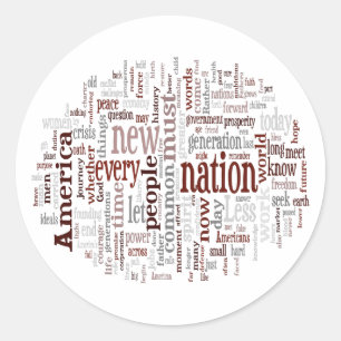 Obama Inauguration Address Classic Round Sticker