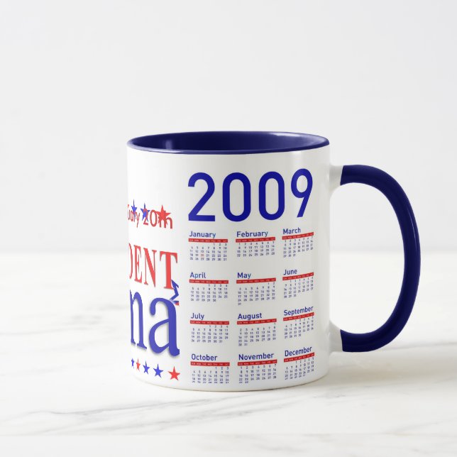 Obama Inauguration - Collector's Mug with Calendar (Right)