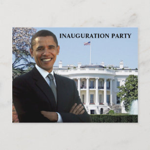 Obama Inauguration Party Invitation Postcard