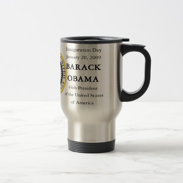 Obama Inauguration Souvenir Collectors Traveller Travel Mug (Right)