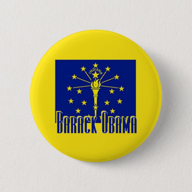 Obama INDIANA Button (Front)