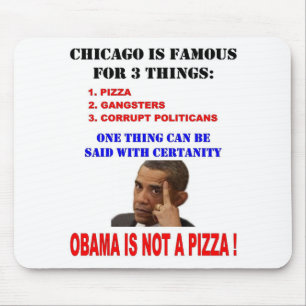 OBAMA IS NOT A PIZZA MOUSE MAT