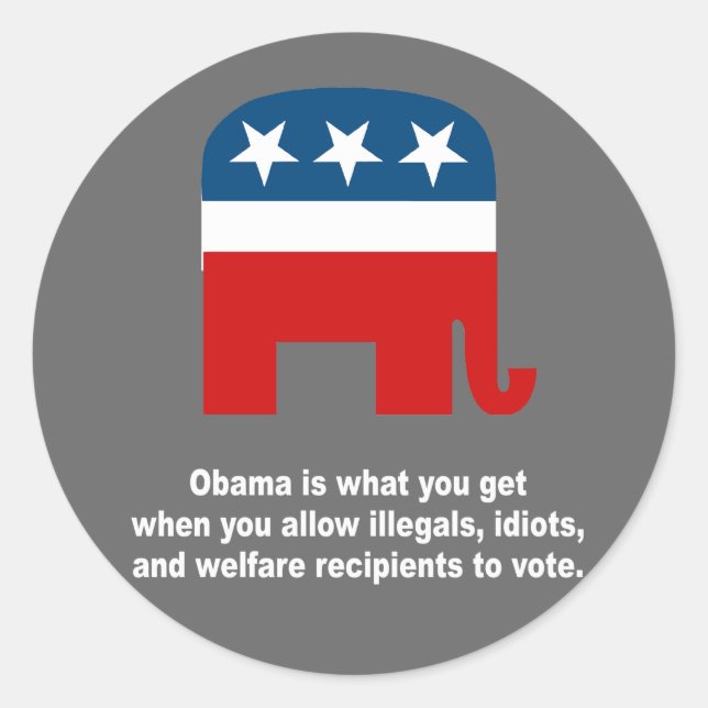 Obama is what you get when classic round sticker (Front)