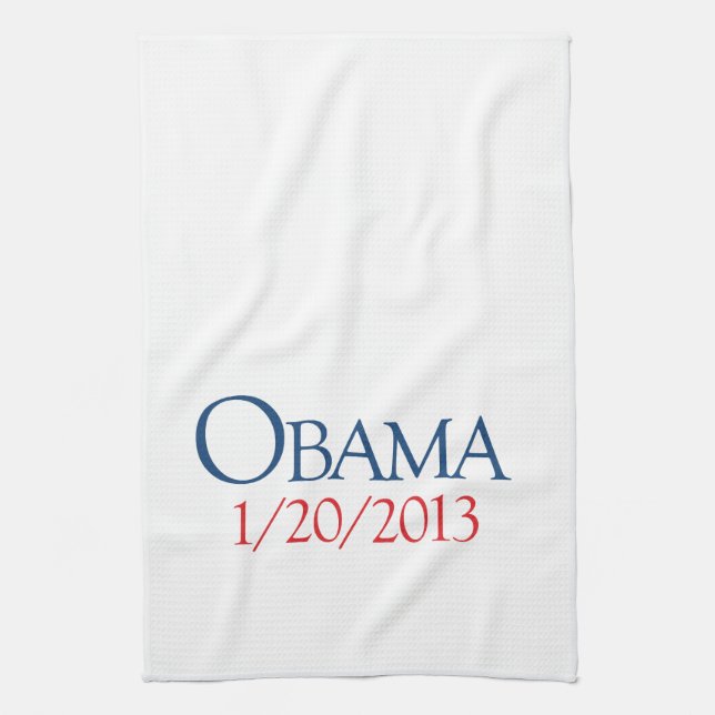 OBAMA JANUARY 20 -.png Tea Towel (Vertical)