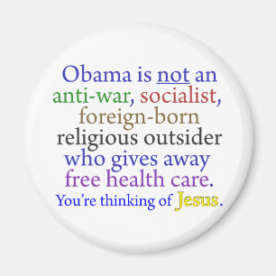 Obama & Jesus Magnet