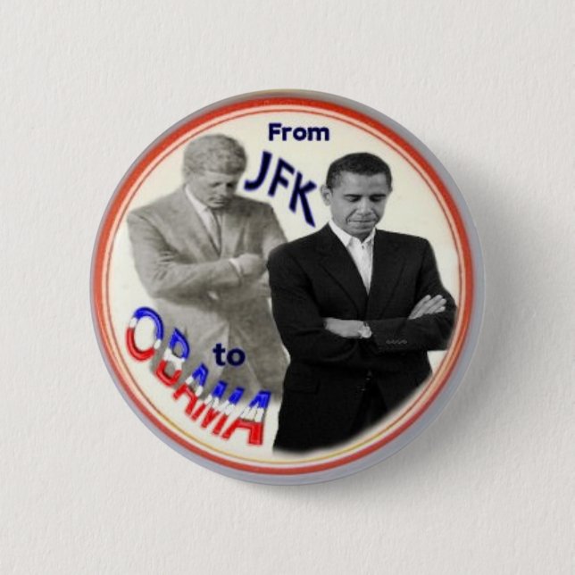 Obama/JFK Button (Front)
