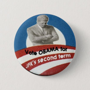 Obama / JFK Logo Button