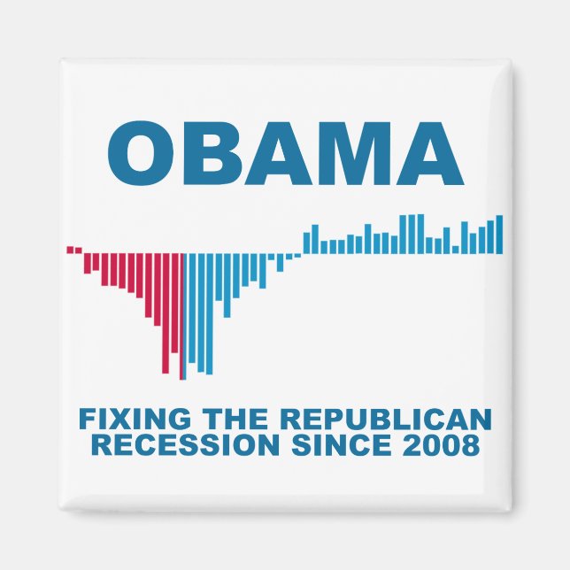 Obama Job Growth Graph Magnet (Front)