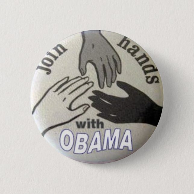Obama Join Hands Button (Front)
