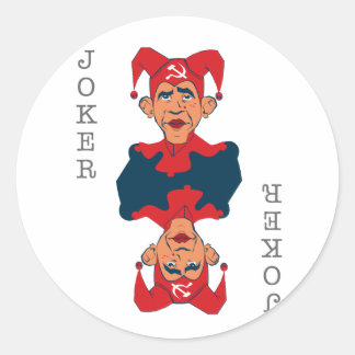 Obama-Joker Classic Round Sticker