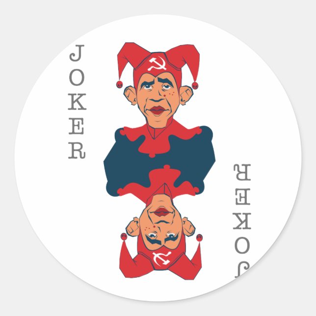 Obama-Joker Classic Round Sticker (Front)