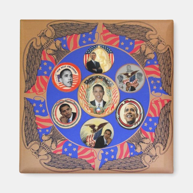 Obama Kaleidoscope Magnet (Front)