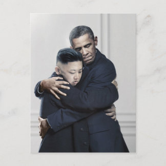 Obama Kim Jong Un North Korea Love Postcard