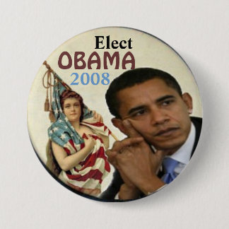 Obama / Lady Liberty Button