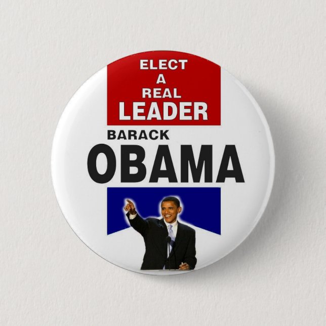 Obama Leader Ribbon Button (Front)