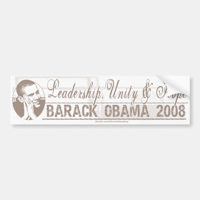 Obama Leadership Bumper Sticker  (Front)
