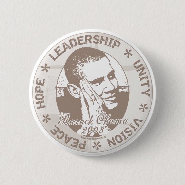 Obama Leadership Button  (Front)