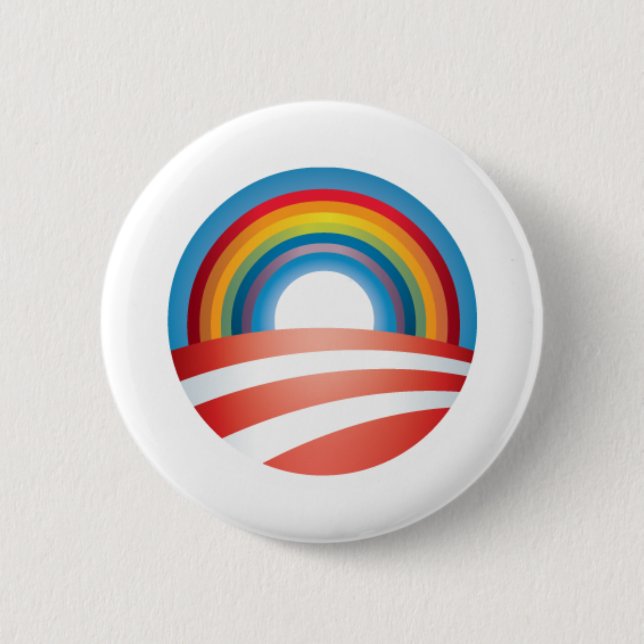 Obama LGBT 6 Cm Round Badge (Front)