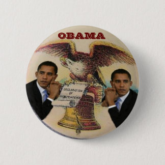 Obama Liberty Bell Retro Button