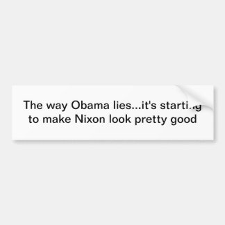 Obama lies bumper sticker
