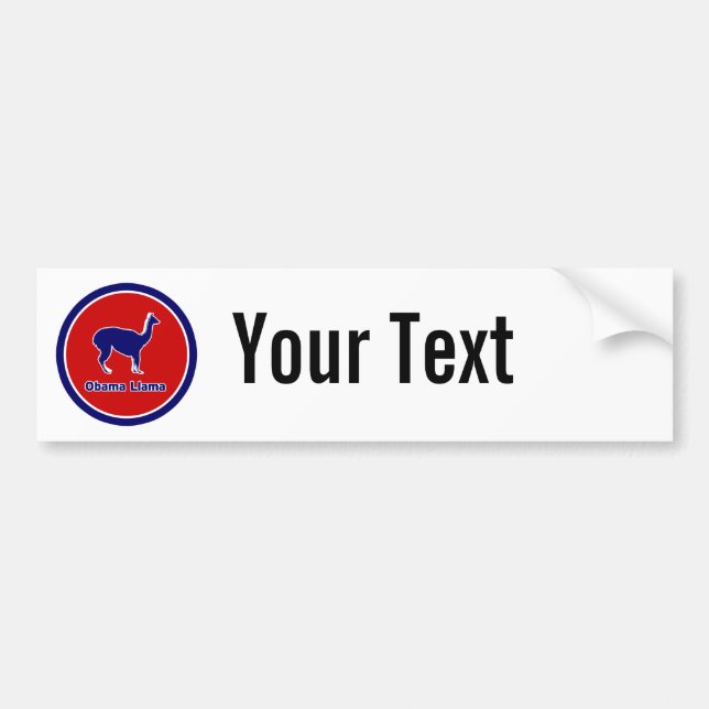 Obama Llama Bumper Sticker (Front)