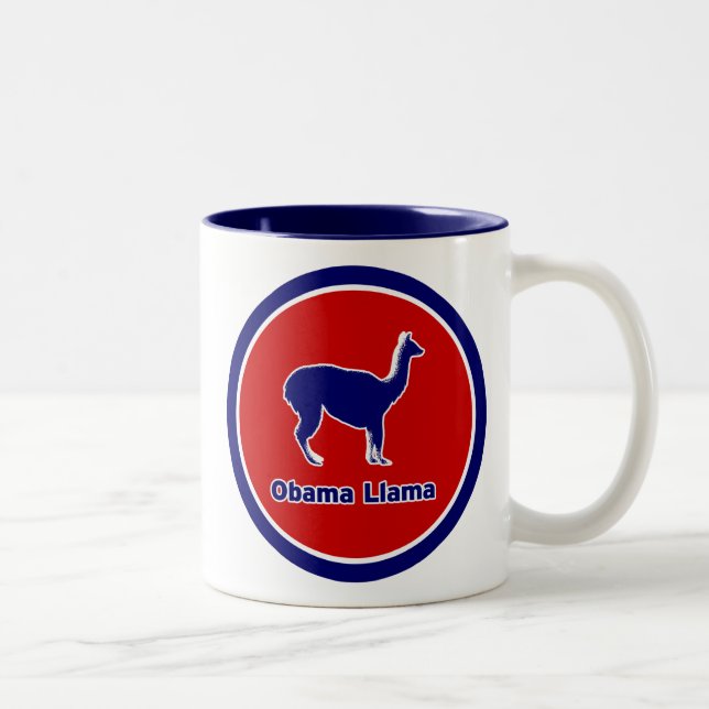 Obama Llama Two-Tone Coffee Mug (Right)