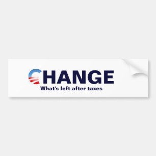 obama logo, Change, What's left after... Bumper Sticker