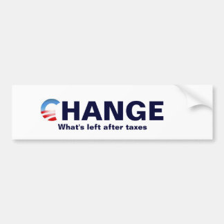 obama logo, Change, What's left after... Bumper Sticker