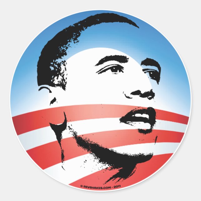 Obama Logo - Plain Classic Round Sticker (Front)