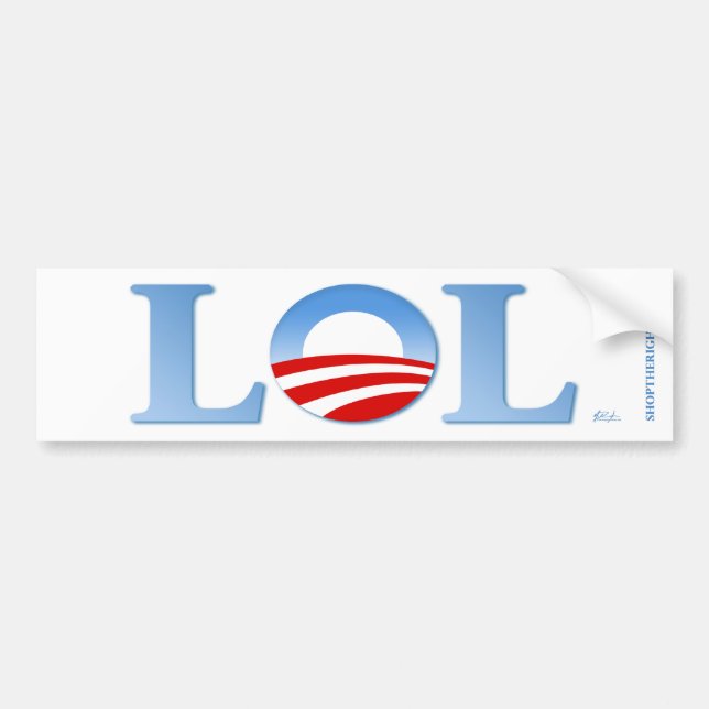 Obama LOL Bumper Sticker (Front)
