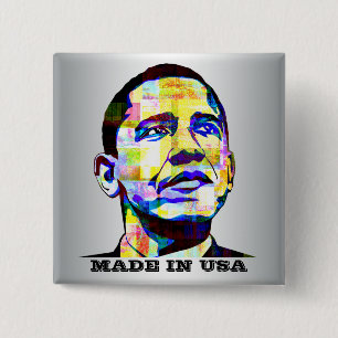 Obama - Made In USA Button