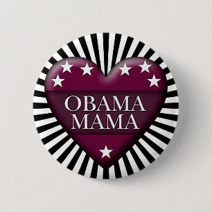 obama mama 6 cm round badge