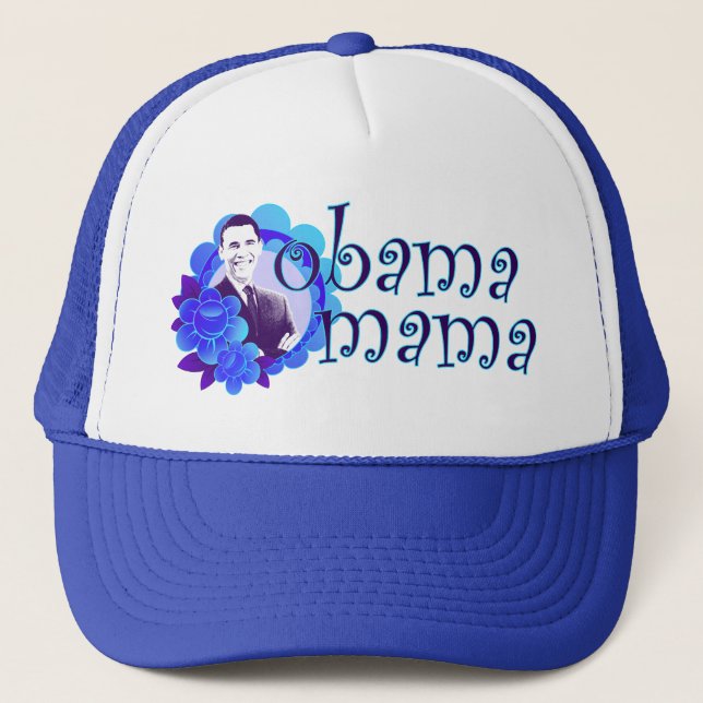 obama mama trucker hat (Front)