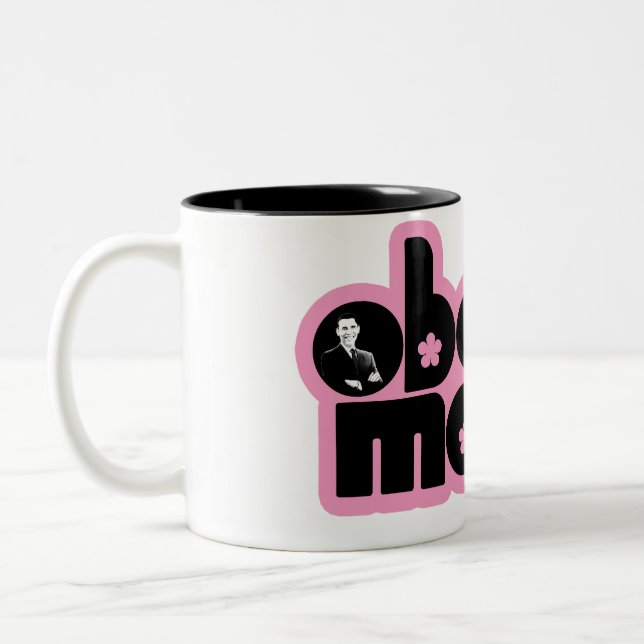 obama mama Two-Tone coffee mug (Left)